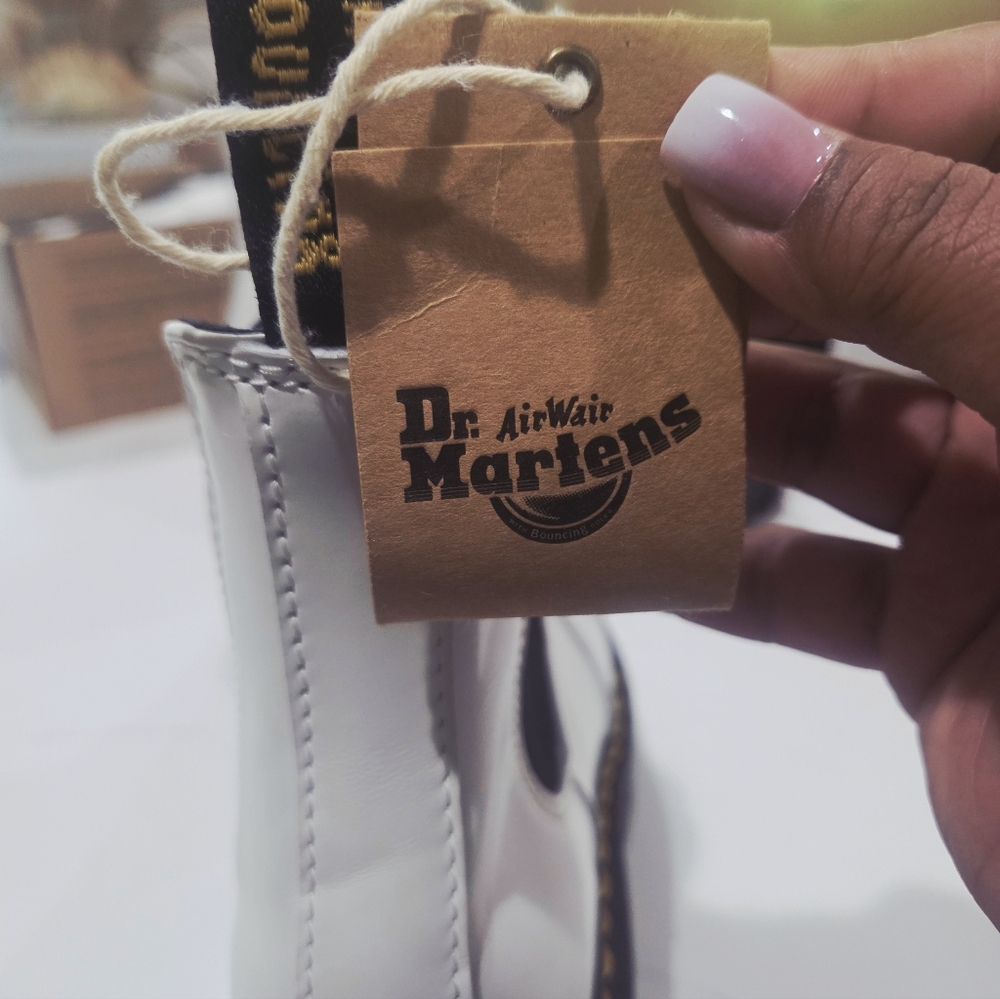 Dr. Martens White and Black Boots Size 8 - Picture 14 of 17